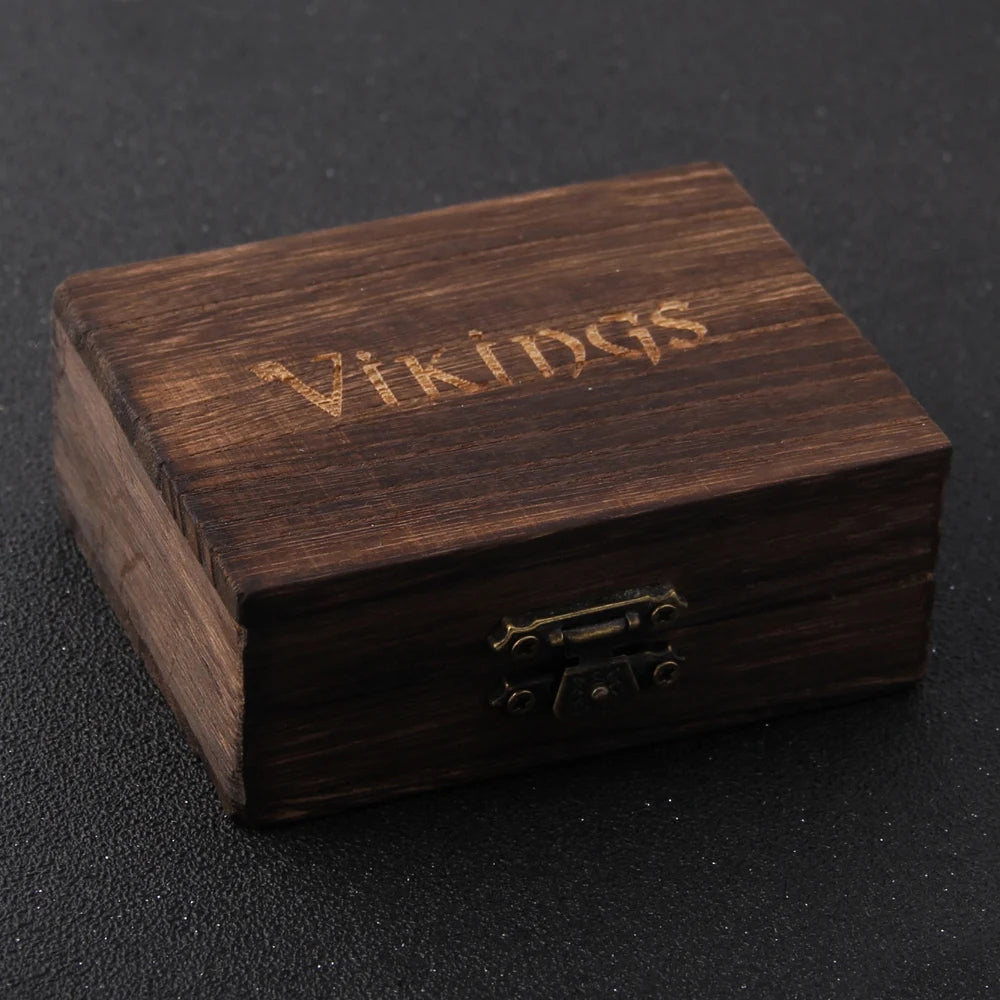 Never Fade Stainless Steel Vikings Bracelets For Men Blank Color Punk Curb Cuban Link Chain Bracelets with gift wooden box TAVEN System LLC