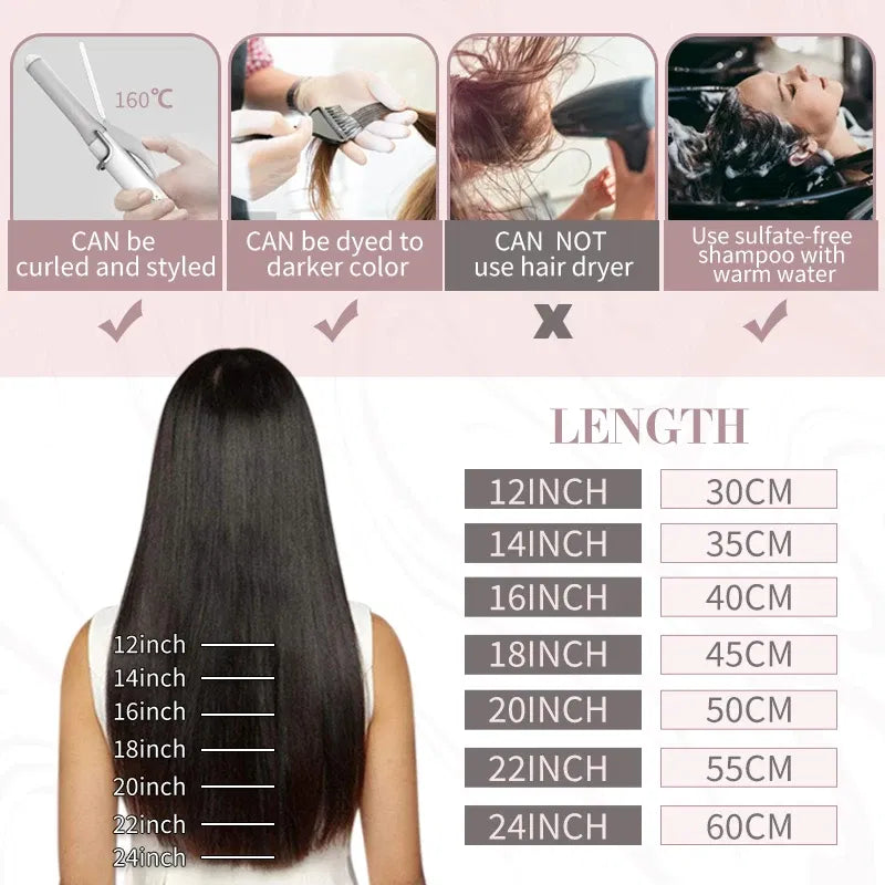 Color: Red, Length: 18 inches, Weight Per Package: 120g/Set - [16 Colors] Ugeat Clip in Hair Extensions Human Hair 14-22" Double Weft Remy Hair Full Head Clip in Extensions for Woman 7Pcs Taven