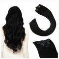 Color: Fuschia, Length: 24 Inches, Weight Per Package: 120g/Set - [16 Colors] Ugeat Clip in Hair Extensions Human Hair 14-22" Double Weft Remy Hair Full Head Clip in Extensions for Woman 7Pcs Taven