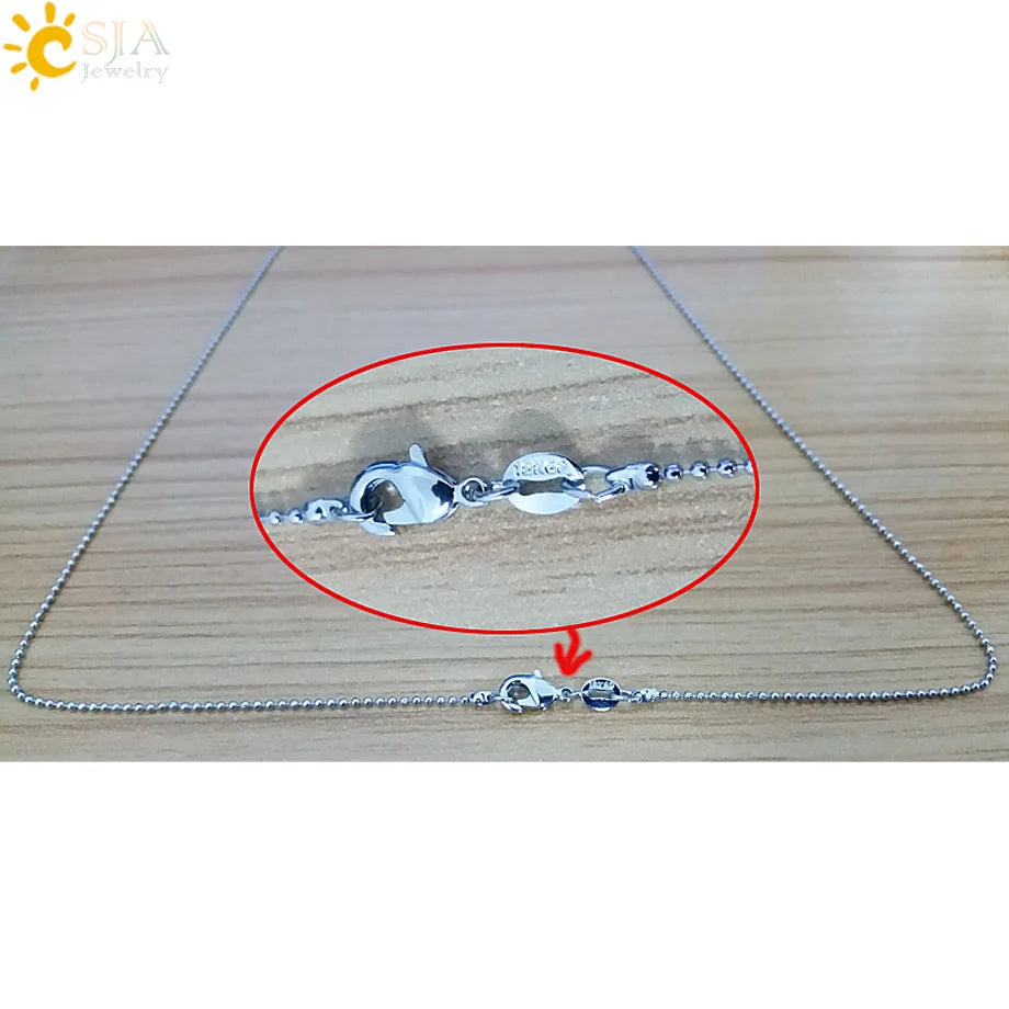 CSJA Hexagonal Bullet Crystal Necklaces Natural Gem Stone Quartz Necklace Pendant Chakra Amethysts Pink Quartz Lapis Lazuli G957 TAVEN System LLC