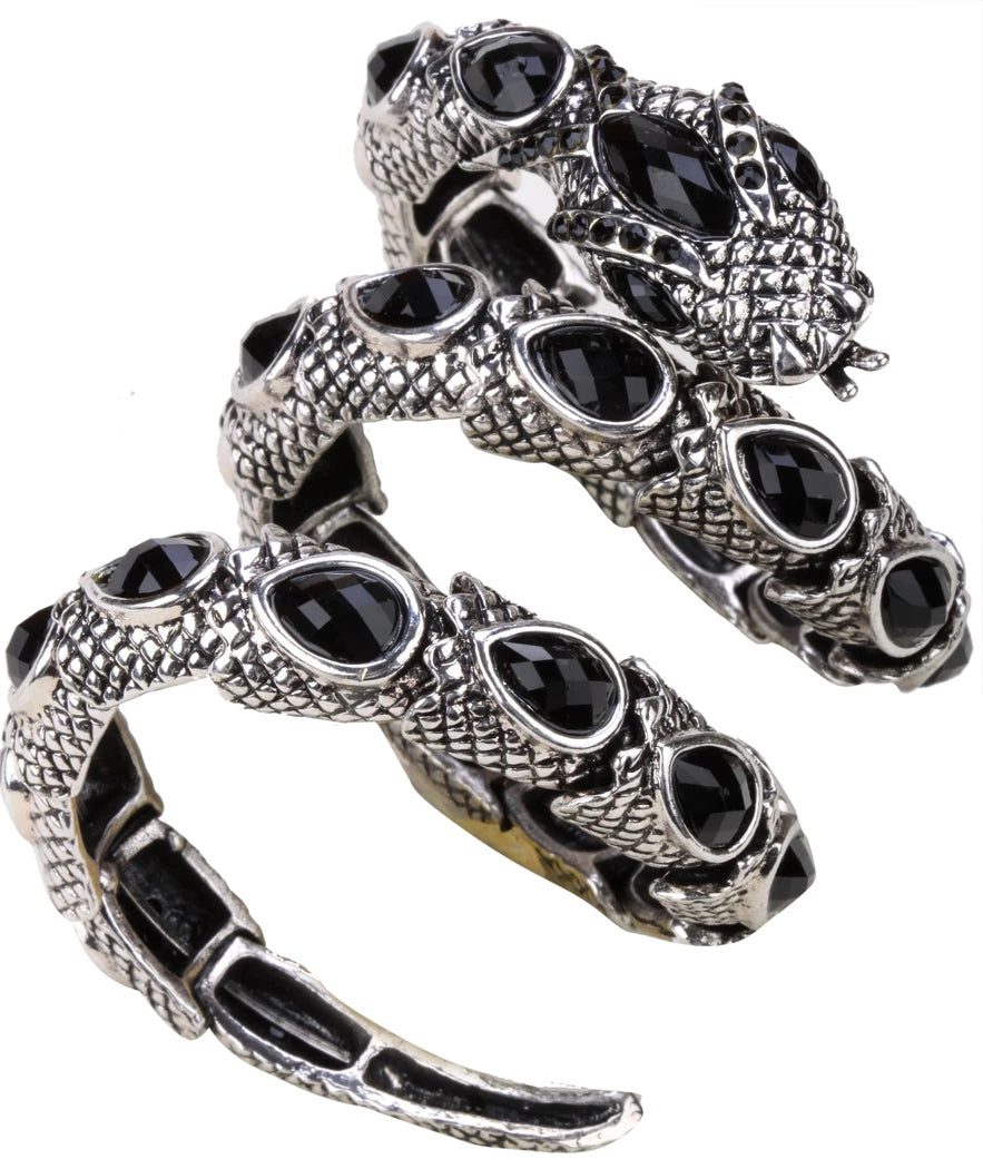 YACQ Stretch Snake Bracelet Armlet Upper Arm Cuff  Women Punk Rock Crystal Bangle Jewelry Gold Silver Color Dropshipping A32 TAVEN System LLC