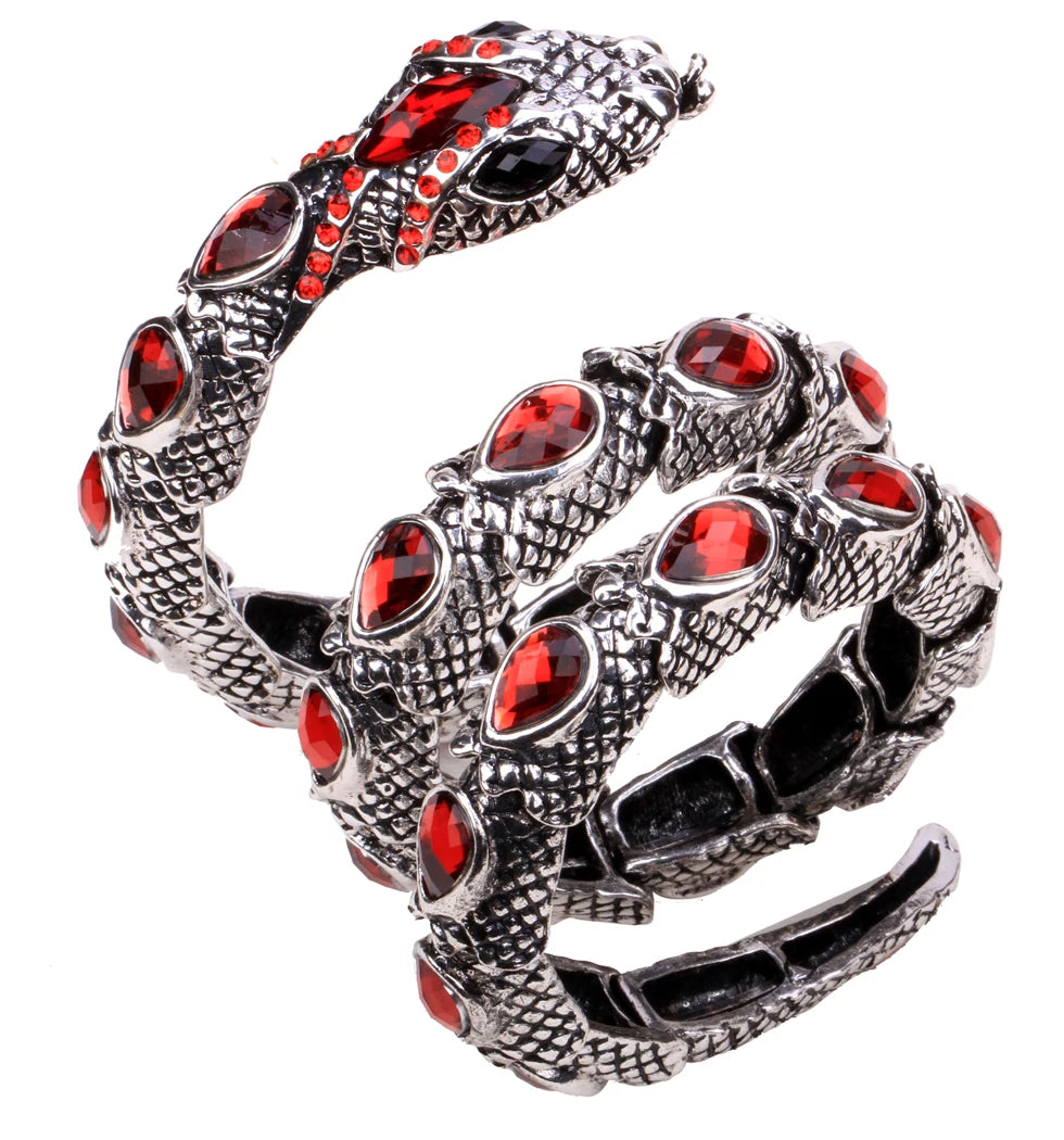 YACQ Stretch Snake Bracelet Armlet Upper Arm Cuff  Women Punk Rock Crystal Bangle Jewelry Gold Silver Color Dropshipping A32 TAVEN System LLC