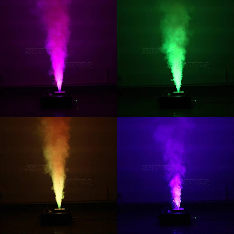 SHEHDS LED 24x9W RGB Somke Machine 1500W Smoke Machine Special effects equipment for KTV Party Wedding Concert TAVEN System LLC
