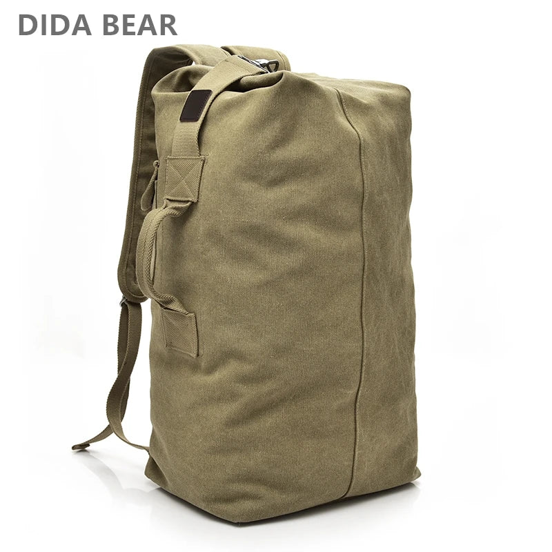 Men Canvas Travel Backpack Large Capacity Mountaineering Shoulder Bag TAVEN System LLC