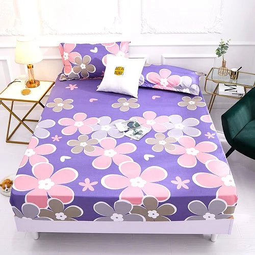 1 piece of bed sheet for bedroom 100%Polyeste Elastic Band Around bedding Fitted Sheet Only (excluding pillowcases) TAVEN System LLC