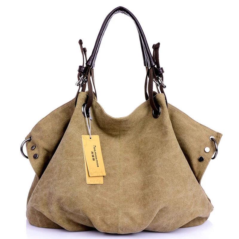 Women Canvas Crossbody Tote Bag Fashion Shoulder Handbag TAVEN System LLC