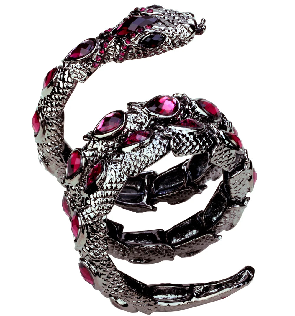 YACQ Stretch Snake Bracelet Armlet Upper Arm Cuff  Women Punk Rock Crystal Bangle Jewelry Gold Silver Color Dropshipping A32 TAVEN System LLC