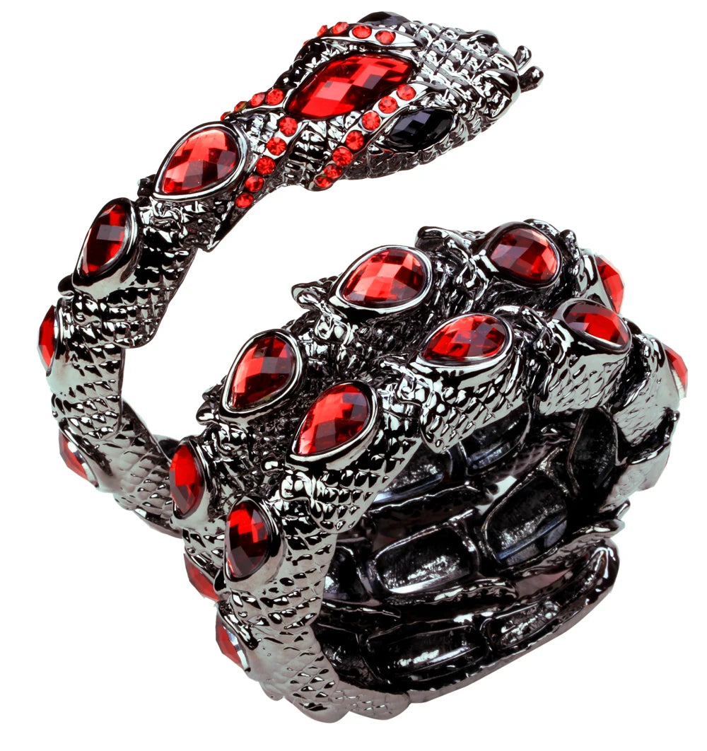 YACQ Stretch Snake Bracelet Armlet Upper Arm Cuff  Women Punk Rock Crystal Bangle Jewelry Gold Silver Color Dropshipping A32 TAVEN System LLC