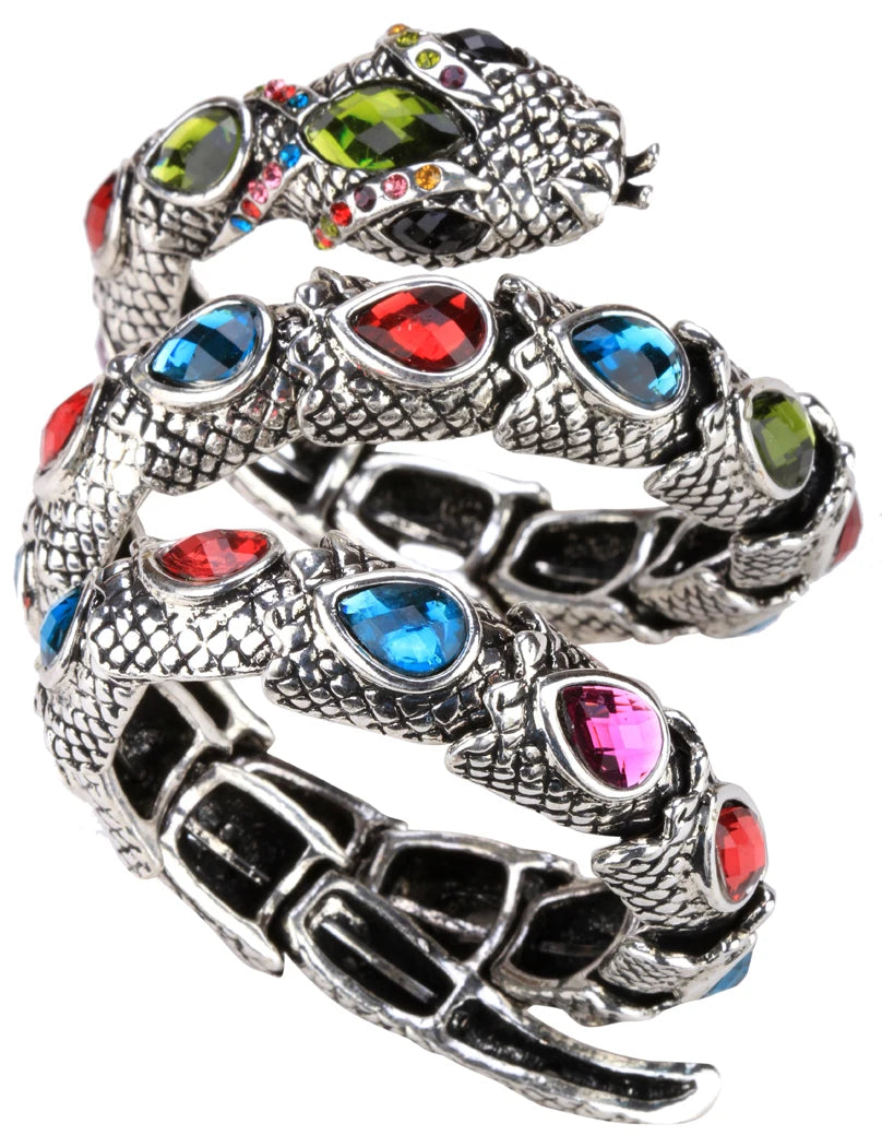 YACQ Stretch Snake Bracelet Armlet Upper Arm Cuff  Women Punk Rock Crystal Bangle Jewelry Gold Silver Color Dropshipping A32 TAVEN System LLC