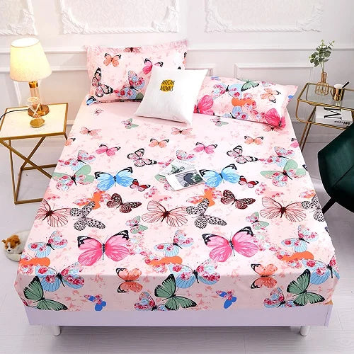 1 piece of bed sheet for bedroom 100%Polyeste Elastic Band Around bedding Fitted Sheet Only (excluding pillowcases) TAVEN System LLC
