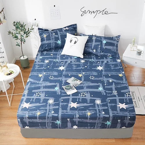 1 piece of bed sheet for bedroom 100%Polyeste Elastic Band Around bedding Fitted Sheet Only (excluding pillowcases) TAVEN System LLC