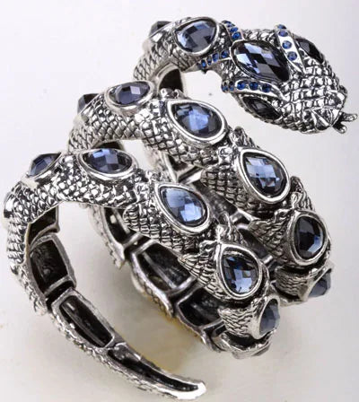 YACQ Stretch Snake Bracelet Armlet Upper Arm Cuff  Women Punk Rock Crystal Bangle Jewelry Gold Silver Color Dropshipping A32 TAVEN System LLC