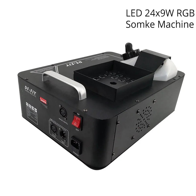 SHEHDS LED 24x9W RGB Somke Machine 1500W Smoke Machine Special effects equipment for KTV Party Wedding Concert TAVEN System LLC
