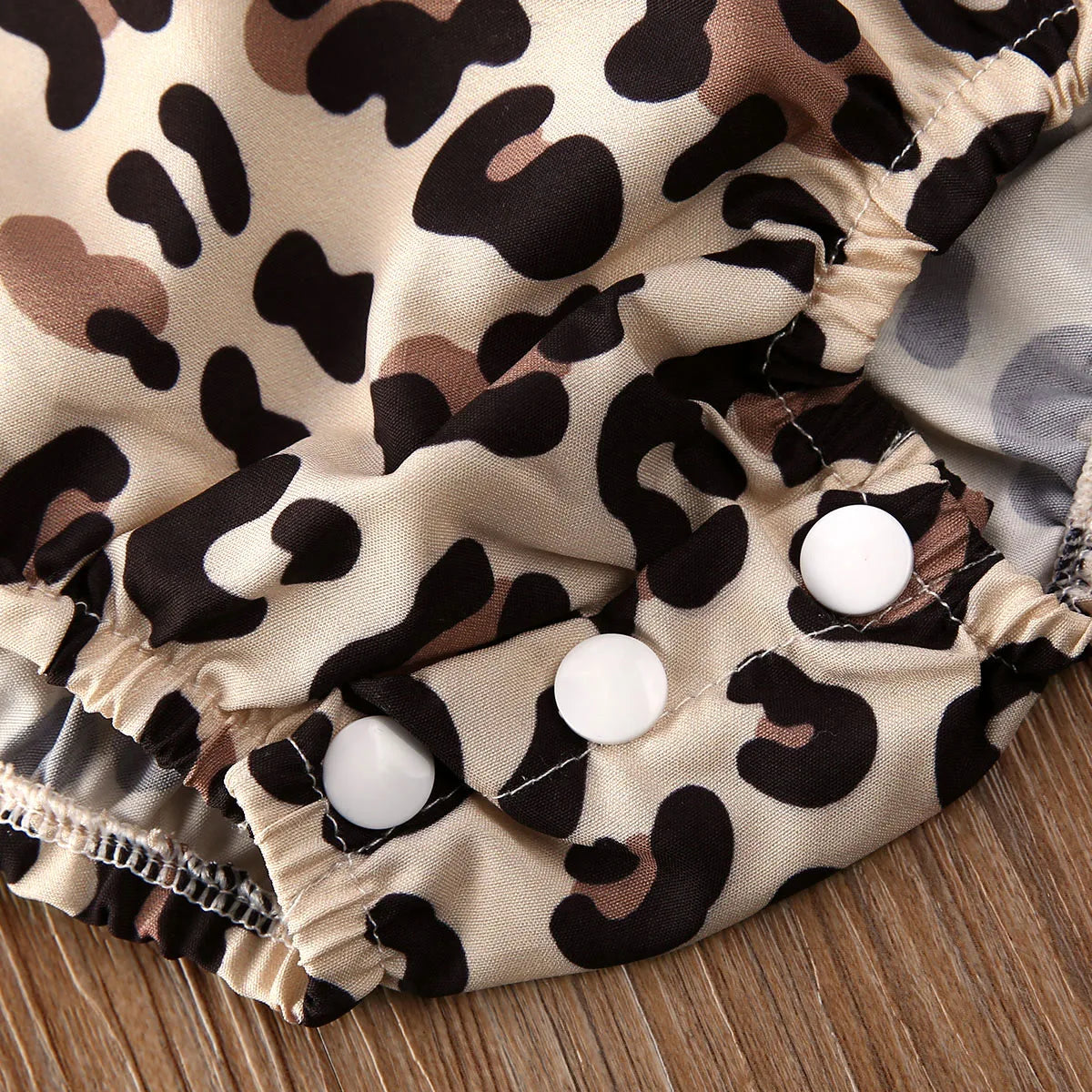 Baby Girl Leopard Print Romper with Matching Headband Set