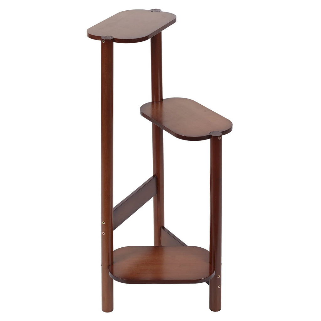 Bamboo plant stand corner shelf for indoor flower pots 