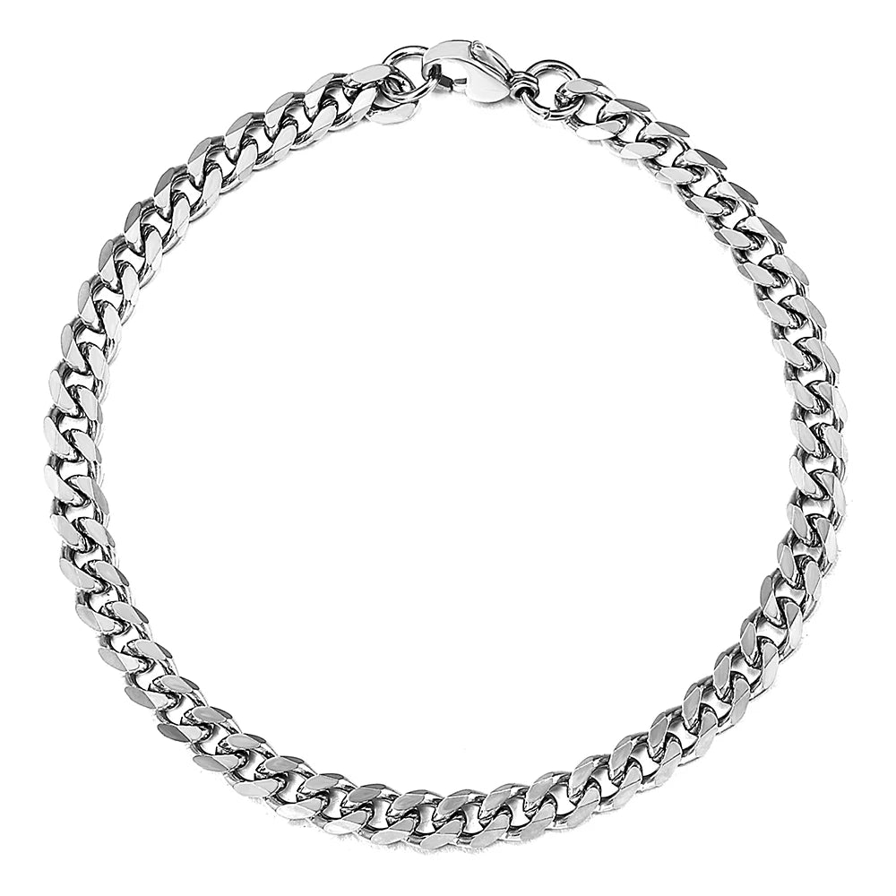 3-11MM Gold Color Stainless Steel Bracelets For Men Women Unisex Curb Cuban Link Chain Simple Wrist Jewelry Gifts TAVEN System LLC