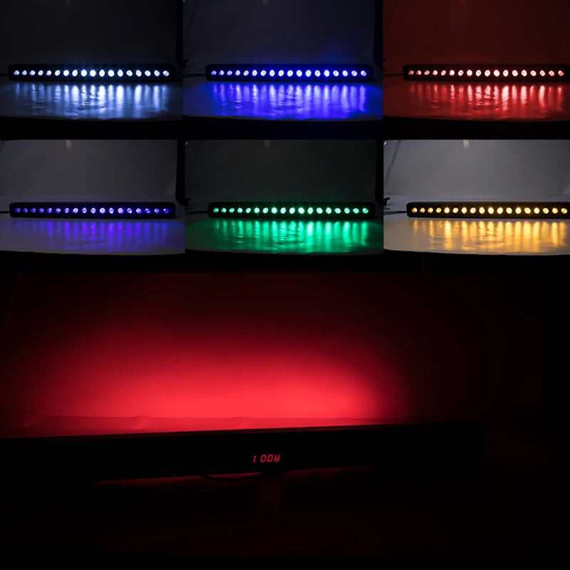 SHEHDS 2/4pcs LED Wall Wash Bar 18x18W RGBWA+UV 6in1 Lighting For Dj Disco Indoor Horse Race Lamp Christmas Decorations TAVEN System LLC