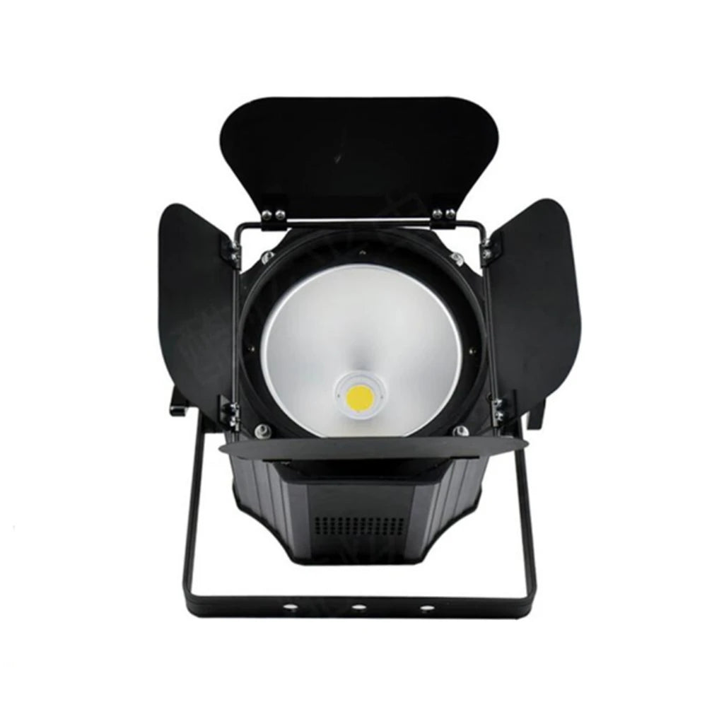 200W COB LED Par Light with Barn Doors  DMX512 Strobe Warm White Cold White Dj Wash Beam Effect Stage Lighting TAVEN System LLC