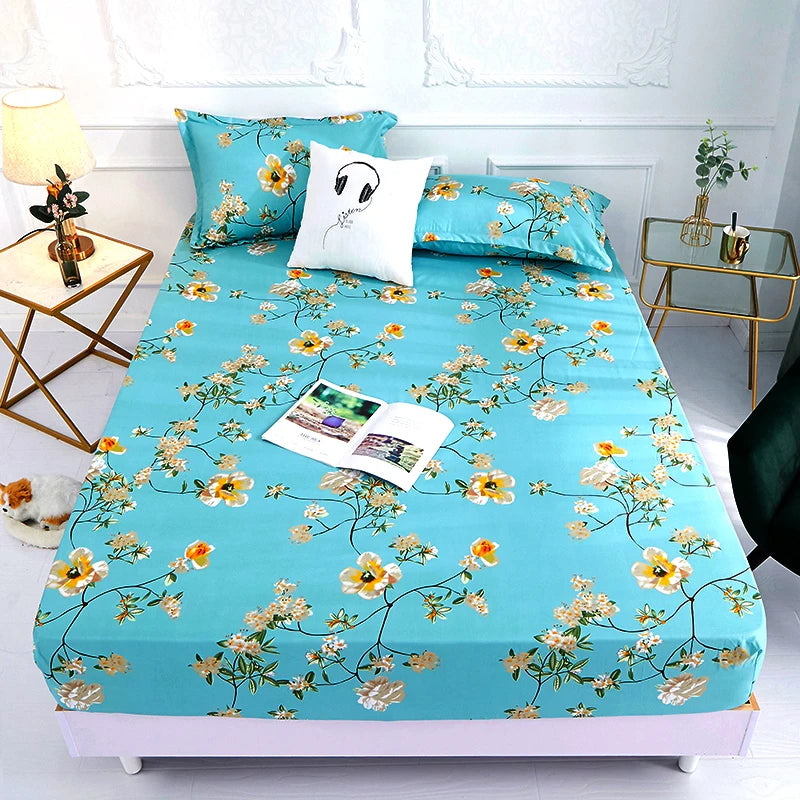 1 piece of bed sheet for bedroom 100%Polyeste Elastic Band Around bedding Fitted Sheet Only (excluding pillowcases) TAVEN System LLC