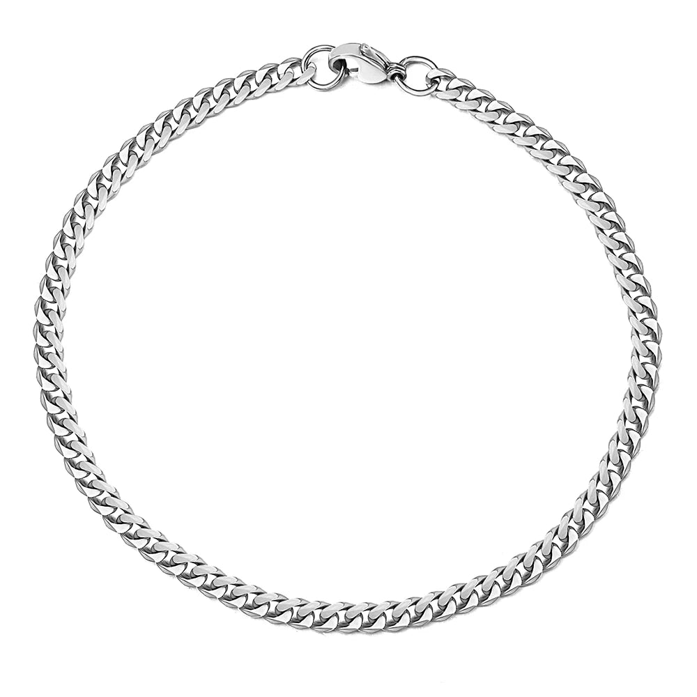 3-11MM Gold Color Stainless Steel Bracelets For Men Women Unisex Curb Cuban Link Chain Simple Wrist Jewelry Gifts TAVEN System LLC