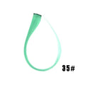 Color: #1, Stretched Length: 22inches - Synthetic Clip-in Hair Extensions 22" Long Colorful Straight Hair Pieces Synthetic Hairpieces for Daily Festival Party Taven