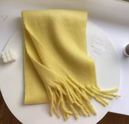 Solid Color Thickened and Extended Scarf for Women, 2026 Autumn and Winter New Korean Style, Versatile Winter Shawl for Students, Pink TAVEN System LLC