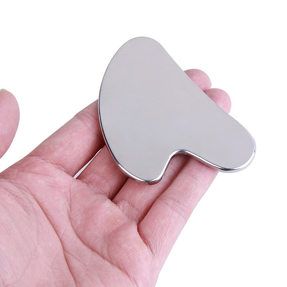 Factory direct stainless steel large heart-shaped scraping plate hand face scraping metal massage beauty tools wholesale TAVEN System LLC