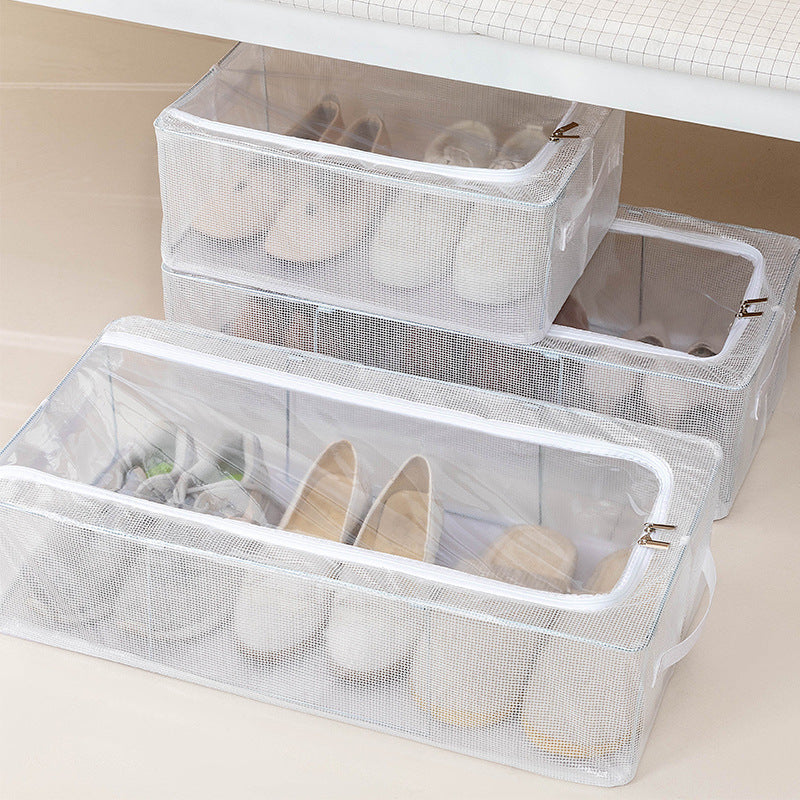 Folding Steel Frame Shoe Box Storage Transparent Dustproof Shoe Cabinet Home Storage Dormitory Shoe Storage Box Installation-Free Batch TAVEN System LLC