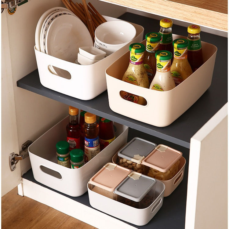 X5039 Desktop Storage Basket Cosmetics Storage Box Kitchen Drawer Miscellaneous Plastic Box Rectangular Organizer Box TAVEN System LLC