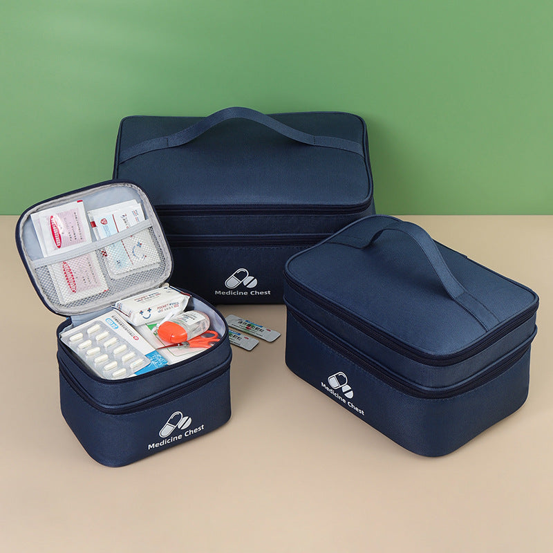 Outdoor First Aid Kit Large Capacity Household Medicine Box Double Layer Classification Storage Medicine Sorting Bag Travel Portable Medicine Bag TAVEN System LLC