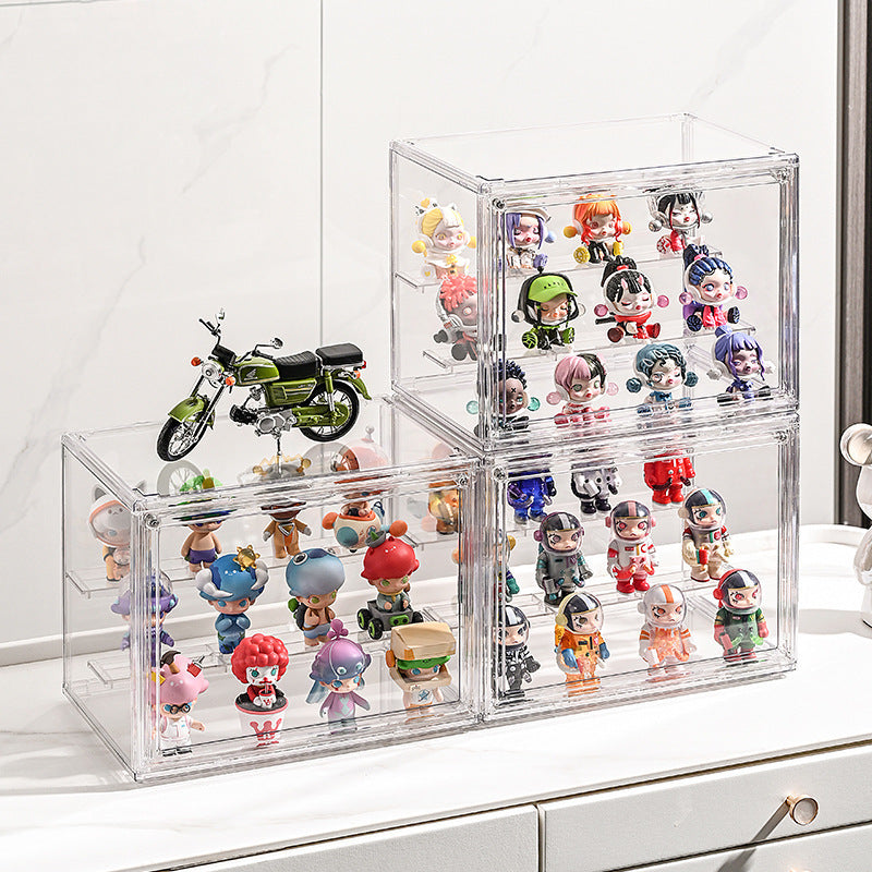 Cross-Border Hot-Selling Blind Box Storage and Display Box for Pop Mart Labubu Toys, Dust-Proof Transparent Figure Display TAVEN System LLC