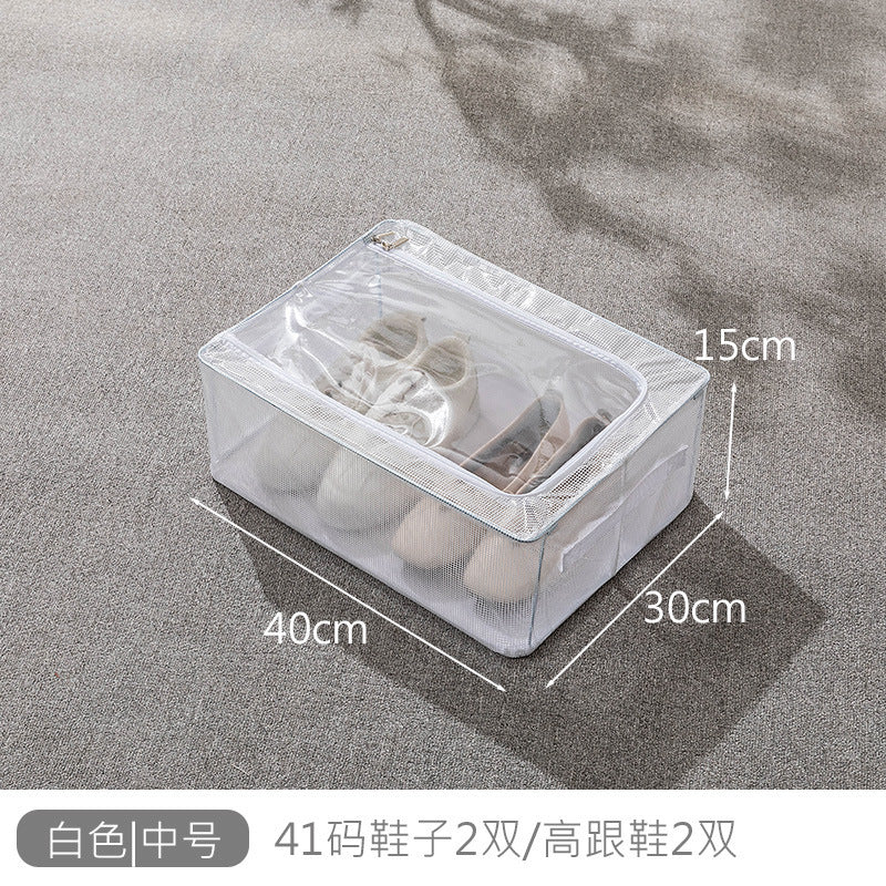 Folding Steel Frame Shoe Box Storage Transparent Dustproof Shoe Cabinet Home Storage Dormitory Shoe Storage Box Installation-Free Batch TAVEN System LLC