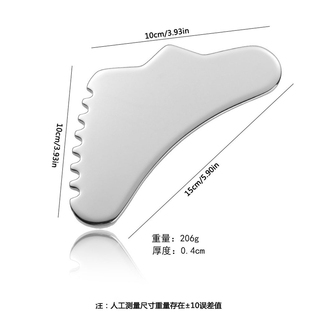 Factory direct stainless steel large heart-shaped scraping plate hand face scraping metal massage beauty tools wholesale TAVEN System LLC