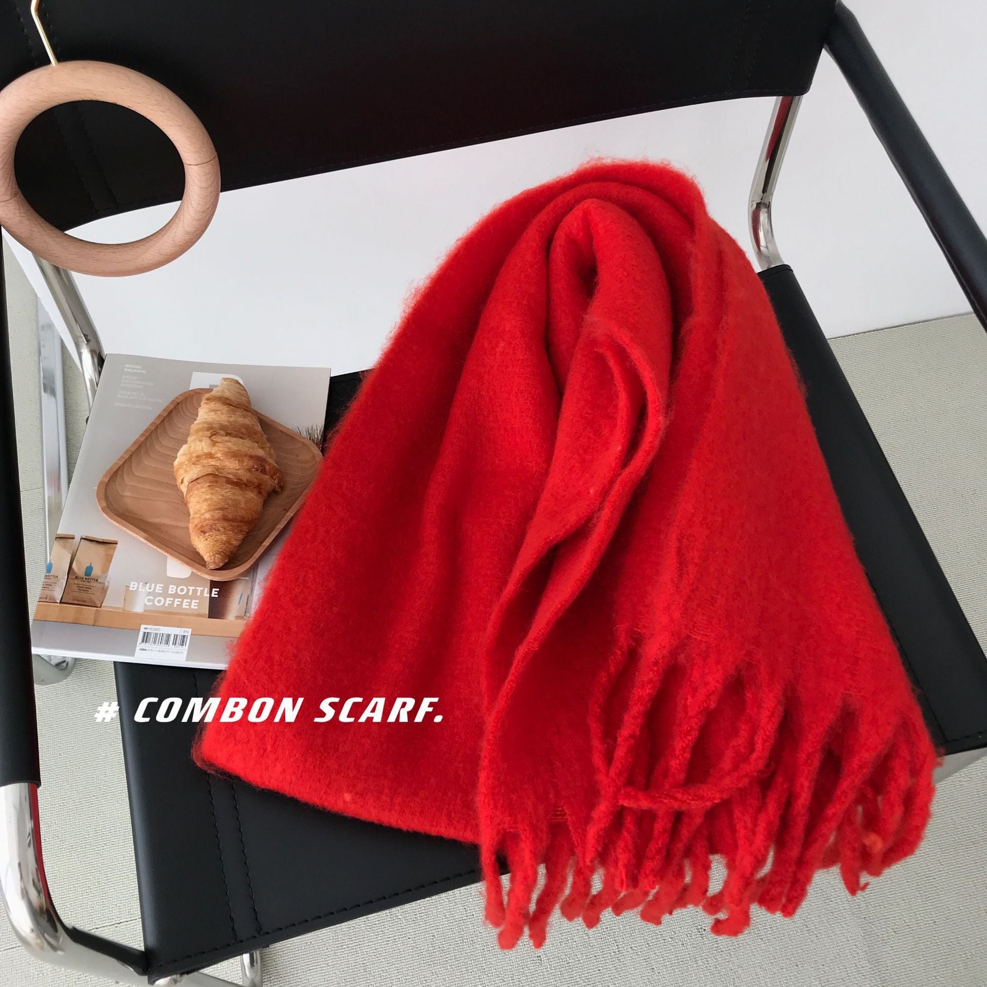 Solid Color Thickened and Extended Scarf for Women, 2026 Autumn and Winter New Korean Style, Versatile Winter Shawl for Students, Pink TAVEN System LLC