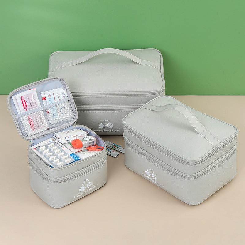Outdoor First Aid Kit Large Capacity Household Medicine Box Double Layer Classification Storage Medicine Sorting Bag Travel Portable Medicine Bag TAVEN System LLC