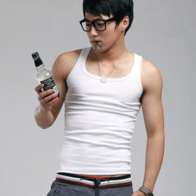 Men's Square Collar Cotton Vest Men's Summer Fitness Tight-fit Sports Base Square Collar Vest Men's Slim-fit Vest Wholesale TAVEN System LLC