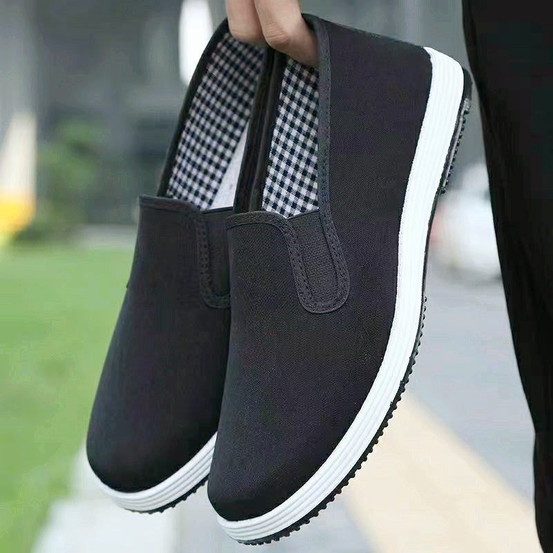 Old Beijing Cloth Shoes Casual Cloth Shoes Driving Exercise Running Comfortable Breathable Soft Sole Wear-resistant Non-slip Black Cloth Shoes TAVEN System LLC