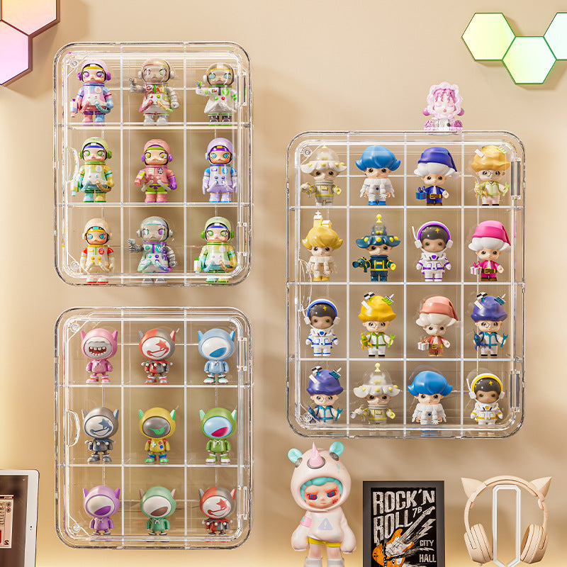 Wall-mounted Bubble Mart Hand-held Storage Box Dustproof Transparent Magnetic Door Blind Box Display Cabinet Grain Display Box TAVEN System LLC