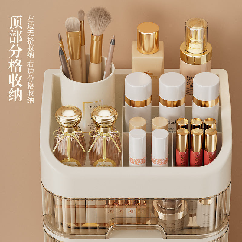 Cosmetics Storage Box Sundries Desktop Fit Box Perfume Skin Care Products Storage Rack Dressing Table Large Capacity Storage Cabinet TAVEN System LLC