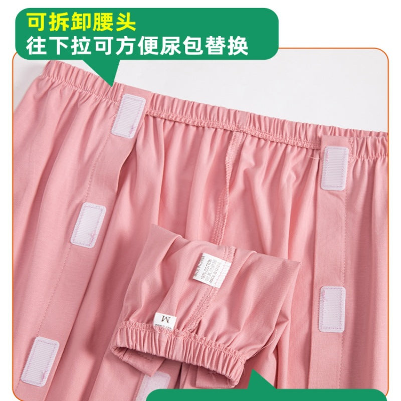 Summer patient care clothing easy to put on and take off hospital gown short sleeve cotton middle-aged and elderly medical clothing fracture clothing wholesale TAVEN System LLC