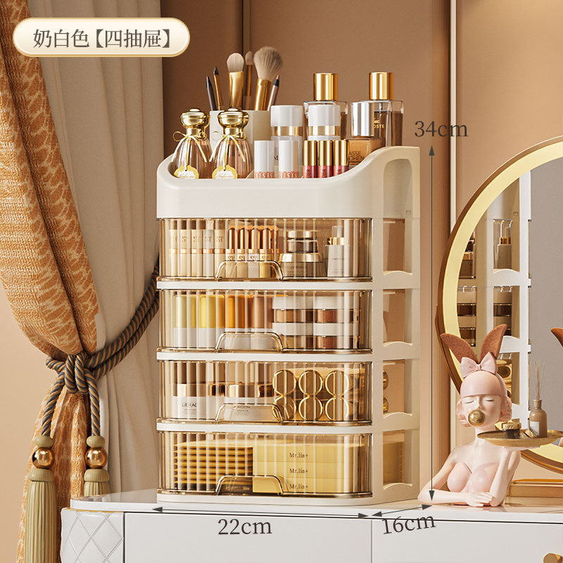 Cosmetics Storage Box Sundries Desktop Fit Box Perfume Skin Care Products Storage Rack Dressing Table Large Capacity Storage Cabinet TAVEN System LLC