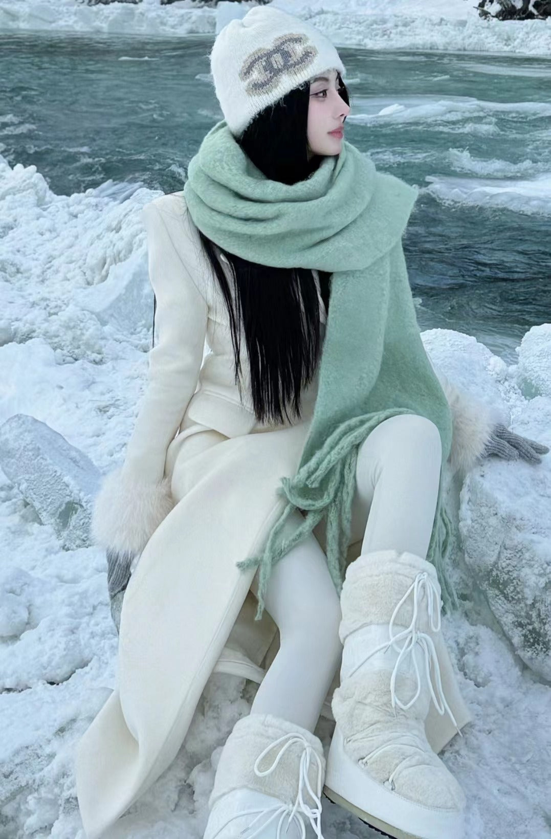 Solid Color Thickened and Extended Scarf for Women, 2026 Autumn and Winter New Korean Style, Versatile Winter Shawl for Students, Pink TAVEN System LLC