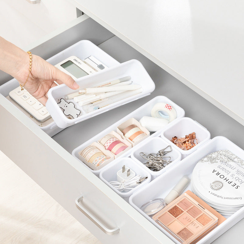 Cross-border drawer storage partition box set desk built-in stationery and sundries cosmetic finishing box compartment storage box TAVEN System LLC