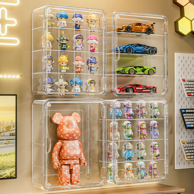Wall-mounted Bubble Mart Hand-held Storage Box Dustproof Transparent Magnetic Door Blind Box Display Cabinet Grain Display Box TAVEN System LLC
