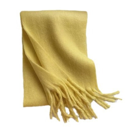 Solid Color Thickened and Extended Scarf for Women, 2026 Autumn and Winter New Korean Style, Versatile Winter Shawl for Students, Pink TAVEN System LLC