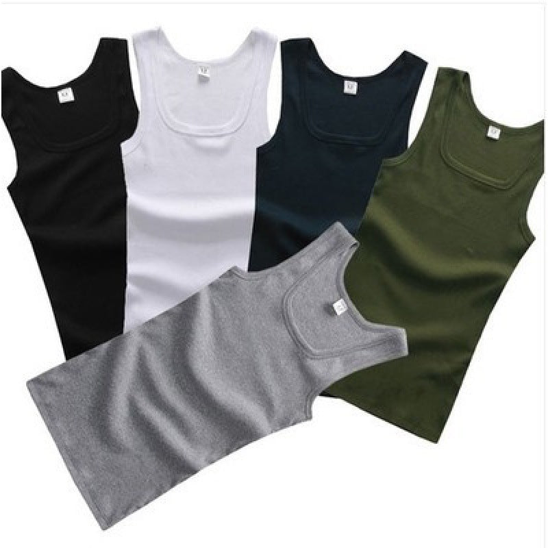 Men's Square Collar Cotton Vest Men's Summer Fitness Tight-fit Sports Base Square Collar Vest Men's Slim-fit Vest Wholesale TAVEN System LLC