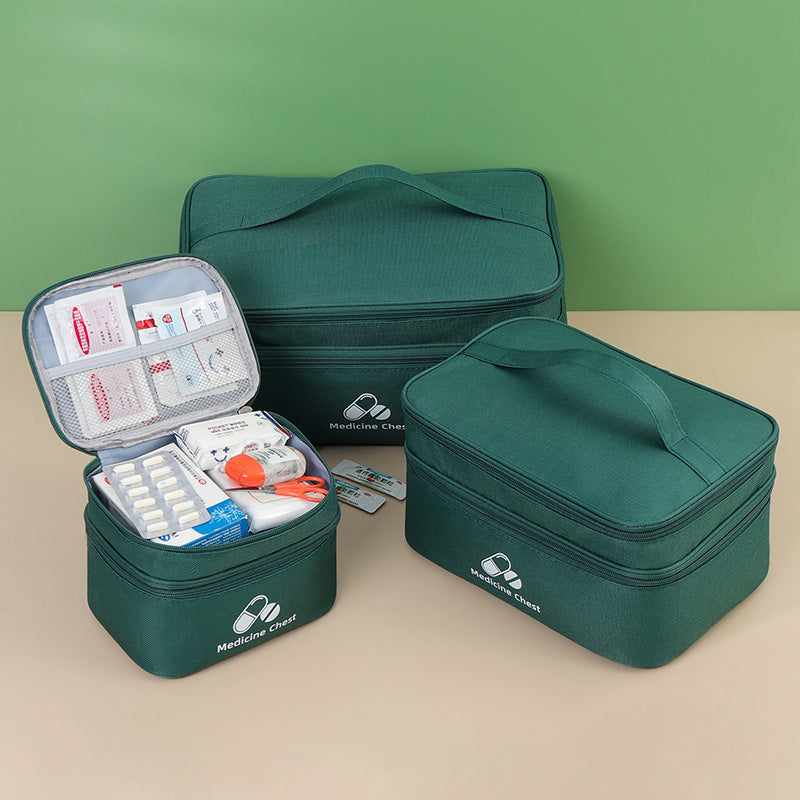 Outdoor First Aid Kit Large Capacity Household Medicine Box Double Layer Classification Storage Medicine Sorting Bag Travel Portable Medicine Bag TAVEN System LLC