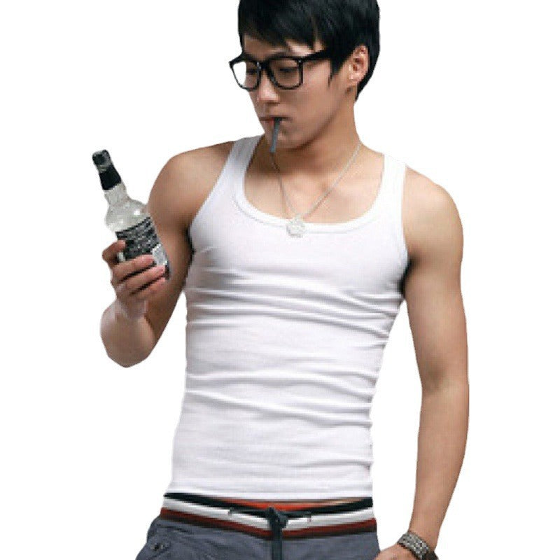 Men's Square Collar Cotton Vest Men's Summer Fitness Tight-fit Sports Base Square Collar Vest Men's Slim-fit Vest Wholesale TAVEN System LLC