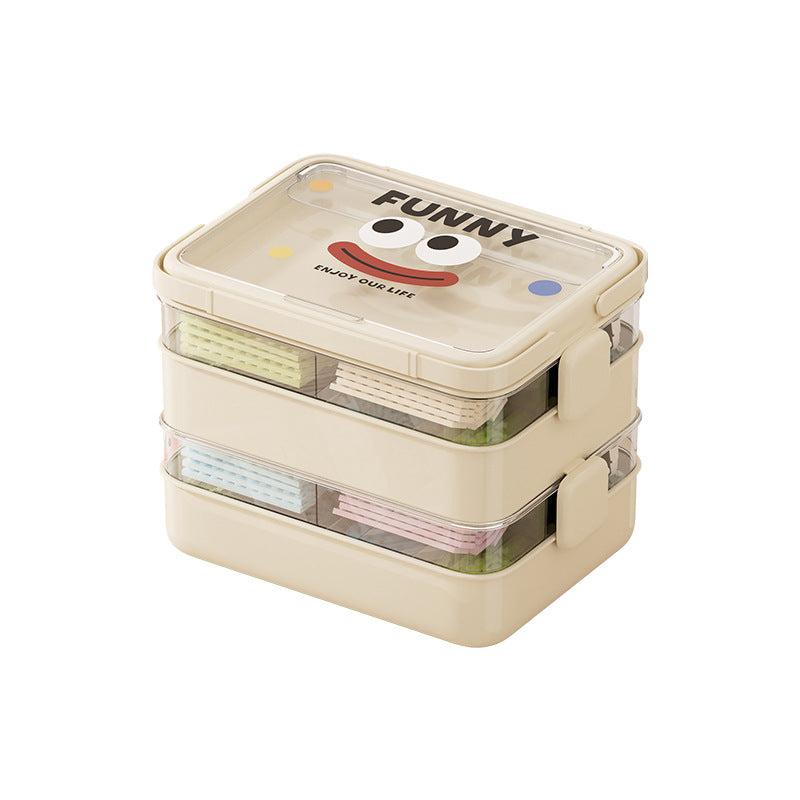 Building Block Storage Box Kidsren's Lego Toy Parts Storage Box Large Capacity Multi-Layer Storage Box with Partitions TAVEN System LLC