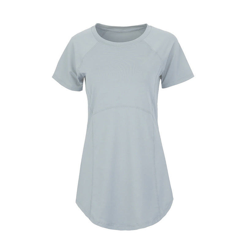 Yoga Clothing Short-sleeved Summer New Mid-length Hip Covering Slimming Quick-drying Top Breathable Fitness Sports T-shirt Women's Thin TAVEN System LLC